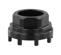 Wlinfetity for Bicycle Crank Puller and Inner Bearing Tool with 8-Tooth Locking for RING, Carbon Steel Construction for 32mm/36mm Wrench Compatibility, Black Silver