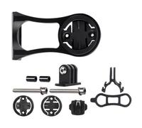 Wlinfetity for Bicycle Meter Holder for Cateye, for Bryton, for Garmin - Plastic for Bike Computer Mount with Light Stand and Camera Bracket, Black