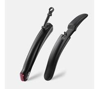 Wlinfetity for Fender with Reflective Design for Front and Rear, Adjustable Mudguard for Bike, Black ABS Plastic