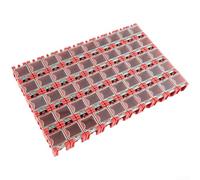 Wlinfetity for smd Resistor Capacitor Organizer Boxes 50pcs Stackable (Red)