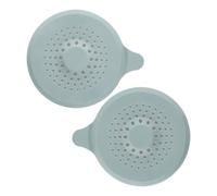 Wlinfetity for TPR Shower Drain Cover Hair Stopper with Strong Suction Cup, Sink Strainer Protector Filter for Bathroom, Bathtub & Kitchen, 6.7 x 5.6 Inch, 2-Pack, Grey