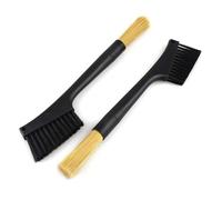 Wlinfetity Grinder Cleaning Brush for Coffee and Espresso Machines, 2-Pack with Dual Heads, 10.5 Inch Ergonomic Handle, Food-Grade Bristles, Compatible with Bean Grinders, Milk Frothers, Counters