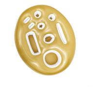 Wlinfetity Inflatable Pool Drink Holder with 9 Compartments, Floating Ice Cube Tray Made of PVC for Summer Parties, Gold-White Design for Snacks and Drinks in the Garden or Beach, 70 x 50 cm
