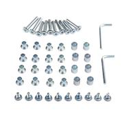 Wlinfetity Inline Skate Axle Spacer Bearing Screw Set with Wrench and Gasket, Aluminum Alloy Roller Skate Replacement Parts for Men's Inline Skates, Silver