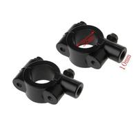 Wlinfetity Motorcycle Handlebar Mirror Adapter Mount Holder Bracket for 10mm Screw, 2-Pack Black Aluminum Rearview Mirror Base Compatible with 20mm Inner Diameter Handlebars