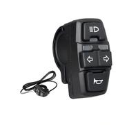 Wlinfetity Motorcycle Handlebar Switch for Horn Headlight and Turn Signal, 22mm for UNIVERSAL Fitment with 150cm Wire, Black Plastic Control Button Compatible with Electric Bikes and Scooters