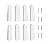 Wlinfetity Pack of 8 Aluminium Corner Strips White Weatherproof Exterior Wall Protective Profiles Robust Metal Corner Rails for House Facade Renovation and New Construction Easy Assembly