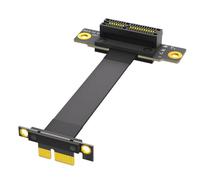 Wlinfetity PCIe 3.0 Riser Cable X1 to X1, MtoF, Dual 90° Angles, 8Gbps Data Transfer, Shielded for Signal Integrity, Compatible with PCIe SSD RAID Cards and Capture Cards, 10/20/30cm