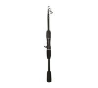 Wlinfetity Portable Telescopic Baitcast Fishing Rod 1.5m-2.1m ML Carbon Fiber with EVA Grip and Curved/Straight Handle, 2-Piece, 45-51cm Shrink Length, for Lake River Reservoir Fishing