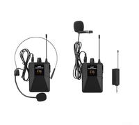 Wlinfetity Portable UHF Wireless Microphone System Kit With 16 Channel Frequency And Random ID Code For Interference Wireless Communication In Various Settings(1 tow 1)