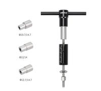 Wlinfetity Rear Shock Bushing Tool for Fox, Manitou, Rockshox and X-Fusion Suspension, Stainless Steel and Aluminum Alloy with 3 Briquetting Sizes