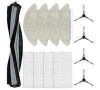 Wlinfetity Replacement Parts Kit for Alpha 2 Pro / V5 Pro/V-RVCLM27B / V-RVCLM40B, Includes Main Roller Brush, Side Brushes, Filter & Mop Cloths, 13/22 Pcs Set