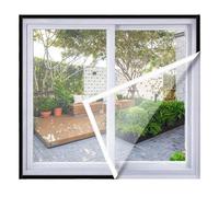 Wlinfetity Self-Adhesive Insect Resistant Window Screen with Black or White Bound Edges, Multiple Sizes for Home Use