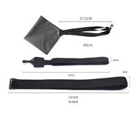 Wlinfetity Swim Resistance Training Belt with Drag Parachute for Strength and Speed, 360° Rotating Quick Release Buckle, Nylon+PP Material, Black/Yellow, 20/30/40cm