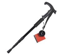 Wlinfetity Telescopic Walking and Hiking Pole with Shock Absorber and Non-Slip Tip, Adjustable 53-110cm, Foldable Aluminum Alloy Design for Camping and Trekking Black