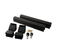 Wlinfetity Windshield Clamp Set for EZGO TXT Golf Cart, Plastic Folding Clips with Bumper Pads and Screws, Black, 300mm, 2-Pack