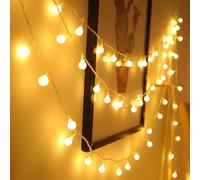 Wliwwo Globe Fairy Lights, 20ft 40LEDs Battery Powered String Lights - Warm White LED Fairy String Lights for Home & Outdoor Decoration, Party, Wedding, Christmas, Holidays