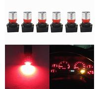 WLJH T10 Led Bulb PC194 PC195 PC168 Dash Lights Instrument Cluster Bulbs Lights Twist Locks Socket Base Dashboard Panel Gauge W5W 194 Led 12V Easy To Install (Red,Pack of 6)