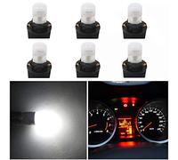 WLJH White T10 Led Light Bulb W5W 194 2825 Car Dash Lights Gauge Dashboard Instrument Cluster Panel Interior Lights Twist Socket PC194 PC195 PC168, Pack of 6