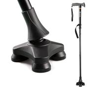 WLKPAL Walking Stick for Men and Women - 2nd Generation Self Standing Walking Stick Ankle Inspired Tripod Base Comfortable Ergonomic Handle Heavy Duty Foldable Adjustable (Black