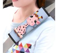WLKSNBVD 2 Pack Car Seatbelt Covers Cute Pink Giraffe Harness Pads Pram Strap Covers Backpack Shoulder Pad Automotive Seat Belt Cushion Pad Cover for Car Seat Belt Protect Your Neck and Shoulder