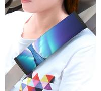 WLKSNBVD 2 Pack Car Seatbelt Covers Northern Lights Harness Pads Pram Strap Covers Backpack Shoulder Pad Automotive Seat Belt Cushion Pad Cover for Car Seat Belt Protect Your Neck and Shoulder
