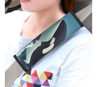 WLKSNBVD 2 Pack Car Seatbelt Covers Orca Killer Whale Harness Pads Pram Strap Covers Backpack Shoulder Pad Automotive Seat Belt Cushion Pad Cover for Car Seat Belt Protect Your Neck and Shoulder