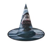 WLKSNBVD 2 PCS Shark in the lake Wizard Hat for Adult Halloween Decor Costume Hanging Witch Hat Cosplay Accessory