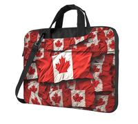 WLKSNBVD Canadian flag Laptop Bag for Women Computer Bag Shoulder Laptop Sleeve Business Work Briefcase, Black, 15.6 inch