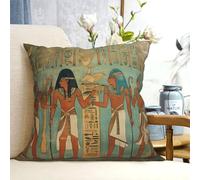 WLKSNBVD Decorative Throw Pillow Covers 18"x18" Square Pillowcases Covers Soft Women in Ancient Egypt Pillowcases Modern Farmhouse Sofa Cushions Covers for Couch Bed Living Room Home Decor