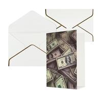 WLKSNBVD Greetings Card with Envelopes A bunch hundred dollar bills Thinking of You Card 4x6 Blank Note Cards for Birthday Baby Shower Congratulations Wedding Thank You Cards All Occasion