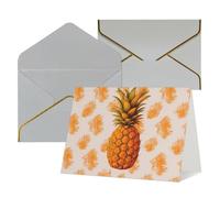 WLKSNBVD Greetings Card with Envelopes Bright orange pineapple Thinking of You Card 4x6 Blank Note Cards for Birthday Baby Shower Congratulations Wedding Thank You Cards All Occasion