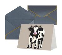WLKSNBVD Greetings Card with Envelopes Cow black spot Thinking of You Card 4x6 Blank Note Cards for Birthday Baby Shower Congratulations Wedding Thank You Cards All Occasion
