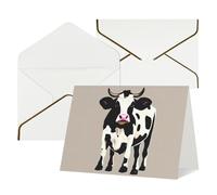 WLKSNBVD Greetings Card with Envelopes Cow black spot Thinking of You Card 4x6 Blank Note Cards for Birthday Baby Shower Congratulations Wedding Thank You Cards All Occasion