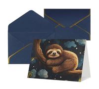 WLKSNBVD Greetings Card with Envelopes Cute Baby Sloths Sleeping Thinking of You Card 4x6 Blank Note Cards for Birthday Baby Shower Congratulations Wedding Thank You Cards All Occasion