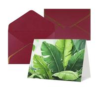 WLKSNBVD Greetings Card with Envelopes Cute banana leaves Thinking of You Card 4x6 Blank Note Cards for Birthday Baby Shower Congratulations Wedding Thank You Cards All Occasion