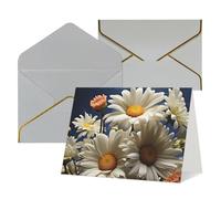 WLKSNBVD Greetings Card with Envelopes Floral Daisy Thinking of You Card 4x6 Blank Note Cards for Birthday Baby Shower Congratulations Wedding Thank You Cards All Occasion