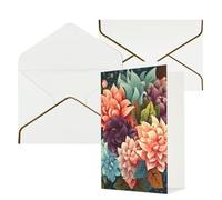 WLKSNBVD Greetings Card with Envelopes Flowers as background Thinking of You Card 4x6 Blank Note Cards for Birthday Baby Shower Congratulations Wedding Thank You Cards All Occasion