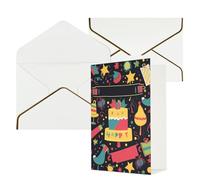 WLKSNBVD Greetings Card with Envelopes Happy birthday images Thinking of You Card 4x6 Blank Note Cards for Birthday Baby Shower Congratulations Wedding Thank You Cards All Occasion