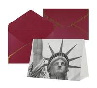 WLKSNBVD Greetings Card with Envelopes Statue of Liberty Thinking of You Card 4x6 Blank Note Cards for Birthday Baby Shower Congratulations Wedding Thank You Cards All Occasion
