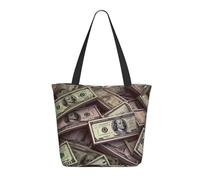WLKSNBVD Tote Bag for Women Purse and Handbags Tote Shoulder Shopping Bag A bunch hundred dollar bills Messenger Bag