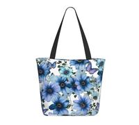 WLKSNBVD Tote Bag for Women Purse and Handbags Tote Shoulder Shopping Bag Blooming blue daisy Messenger Bag