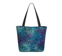 WLKSNBVD Tote Bag for Women Purse and Handbags Tote Shoulder Shopping Bag Blue zebra print Messenger Bag
