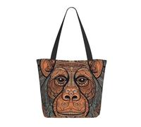 WLKSNBVD Tote Bag for Women Purse and Handbags Tote Shoulder Shopping Bag Orangutan tribal pattern Messenger Bag