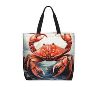 WLKSNBVD Tote Bag for Women Purse and Handbags Tote Shoulder Shopping Bag Vintage Chemistry Lab Messenger Bag, Red Crab Sea, One Size