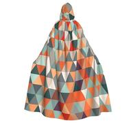 WLKSNBVD Triangles Patterns Hooded Cloak Halloween Costumes Wizard Cloak Medieval Renaissance Cosplay Cape Robe with Hood