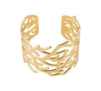 WLL Gold Chunky Cuff Bangle for Women Trendy Wide Statement Bracelets Boho Silver Coral Reef Bangle Bracelet Ocean Jewelry, 5.7cm, Zinc, no gemstone