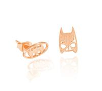 WLLAY Batman Themed Bat Mask Stud Earrings Hallowmas Jewelry for Women (Rose Gold)