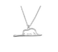 WLLAY Little Prince Elephant Necklace Elephant in a Snake Charm Necklace (Silver)