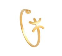 WLLDDDIU 12 Zodiac Signs Constellation Ring for Women 925 Sterling Silver Horoscope Zodiac Adjustable Finger Circlet Open Stackable Rings Dainty Fashion Jewelry Gifts Gold Aquarius